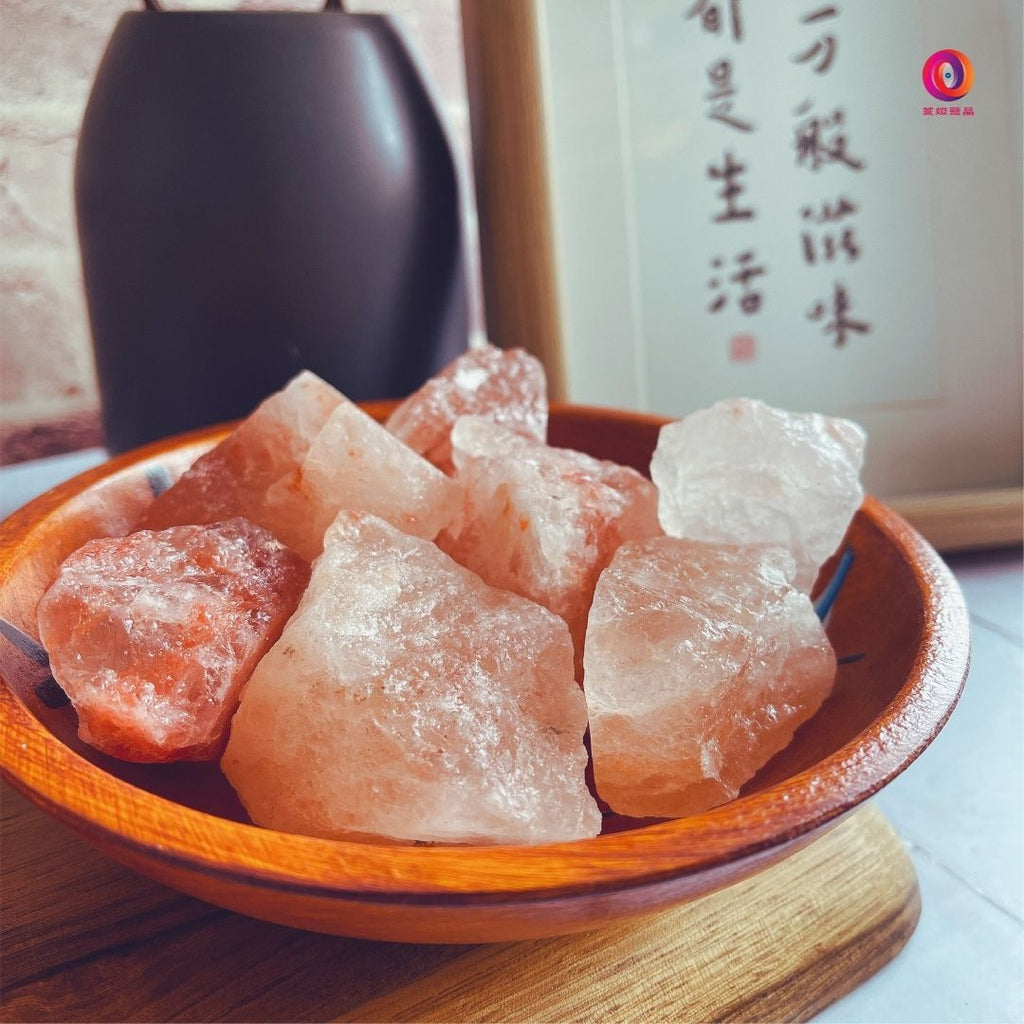 精油擴香組玫瑰鹽鹽晶細節展示