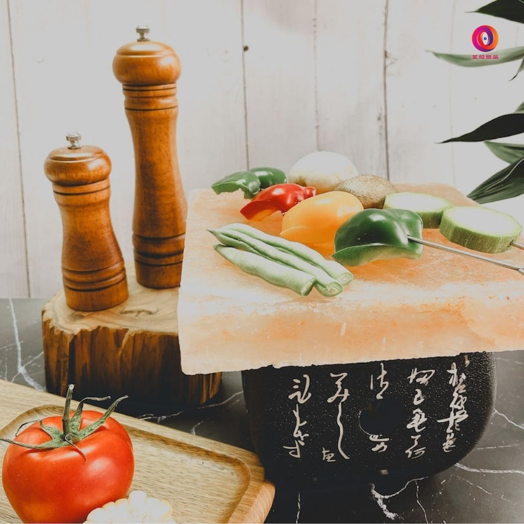 喜馬拉雅玫瑰鹽板20×20×2cm天然岩鹽板商品圖