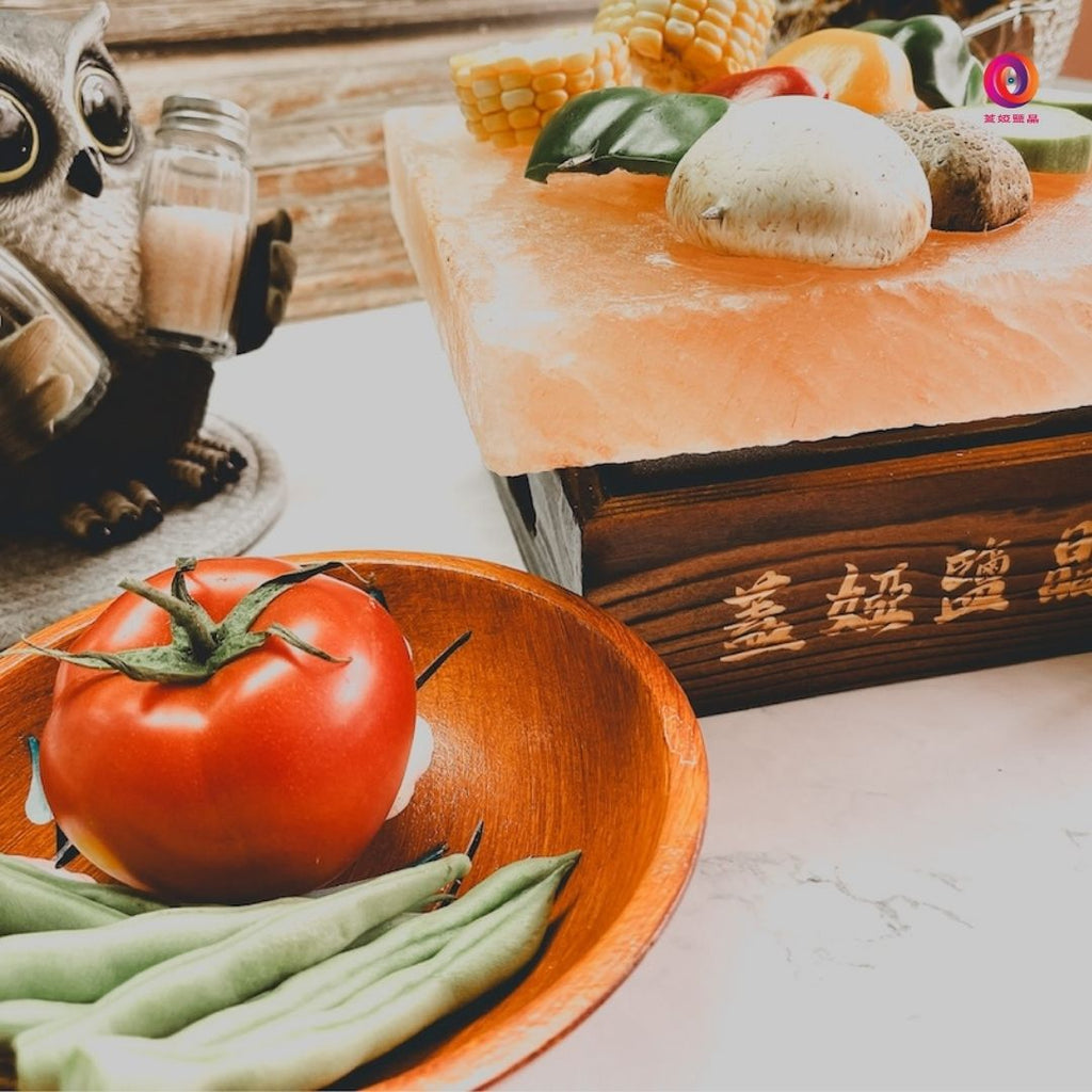 喜馬拉雅玫瑰鹽板20×20×3cm天然岩鹽板商品圖