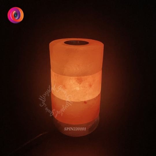 精油鹽燈｜三層｜玫瑰鹽｜實拍鹽燈