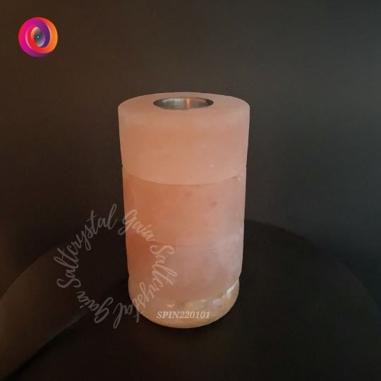 精油鹽燈｜三層｜玫瑰鹽｜實拍鹽燈