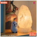 白鹽原礦鹽燈2–3kg商品示意，天然色澤與形狀各有不同，隨機出貨