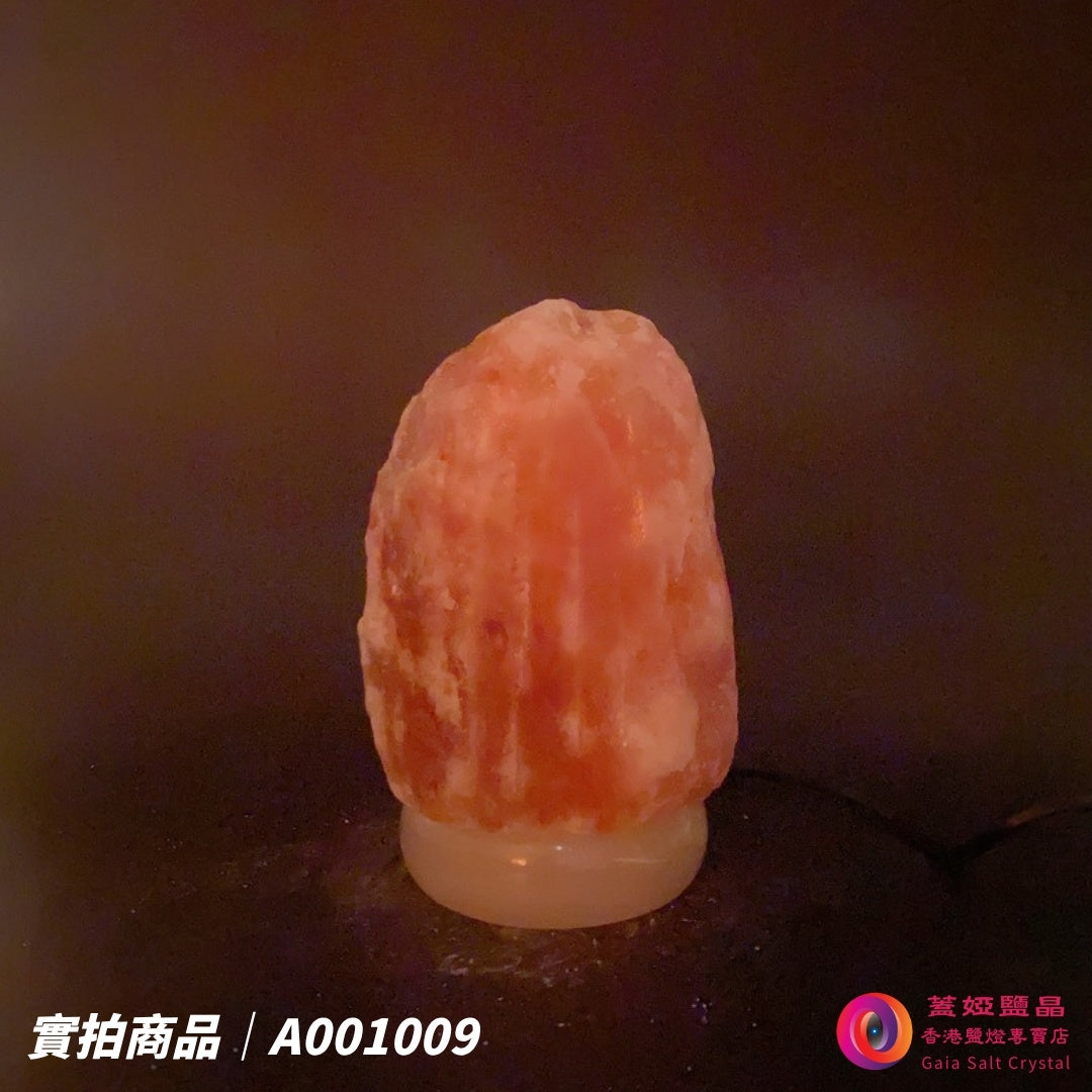 蓋婭鹽晶 玫瑰鹽原礦鹽燈 A001009，正面未點燈