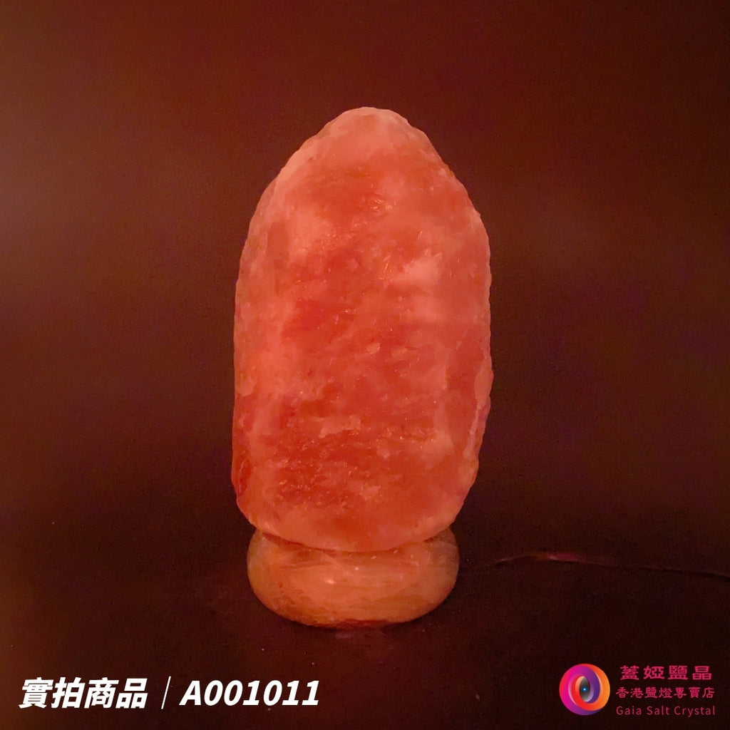 蓋婭鹽晶 玫瑰鹽原礦鹽燈 A001011，正面未點燈