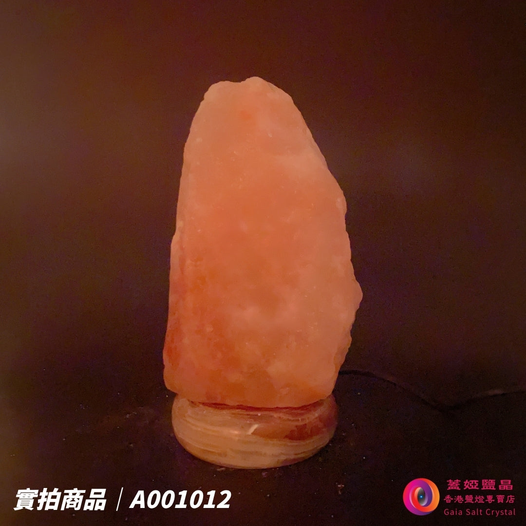 蓋婭鹽晶 玫瑰鹽原礦鹽燈 A001012，正面未點燈