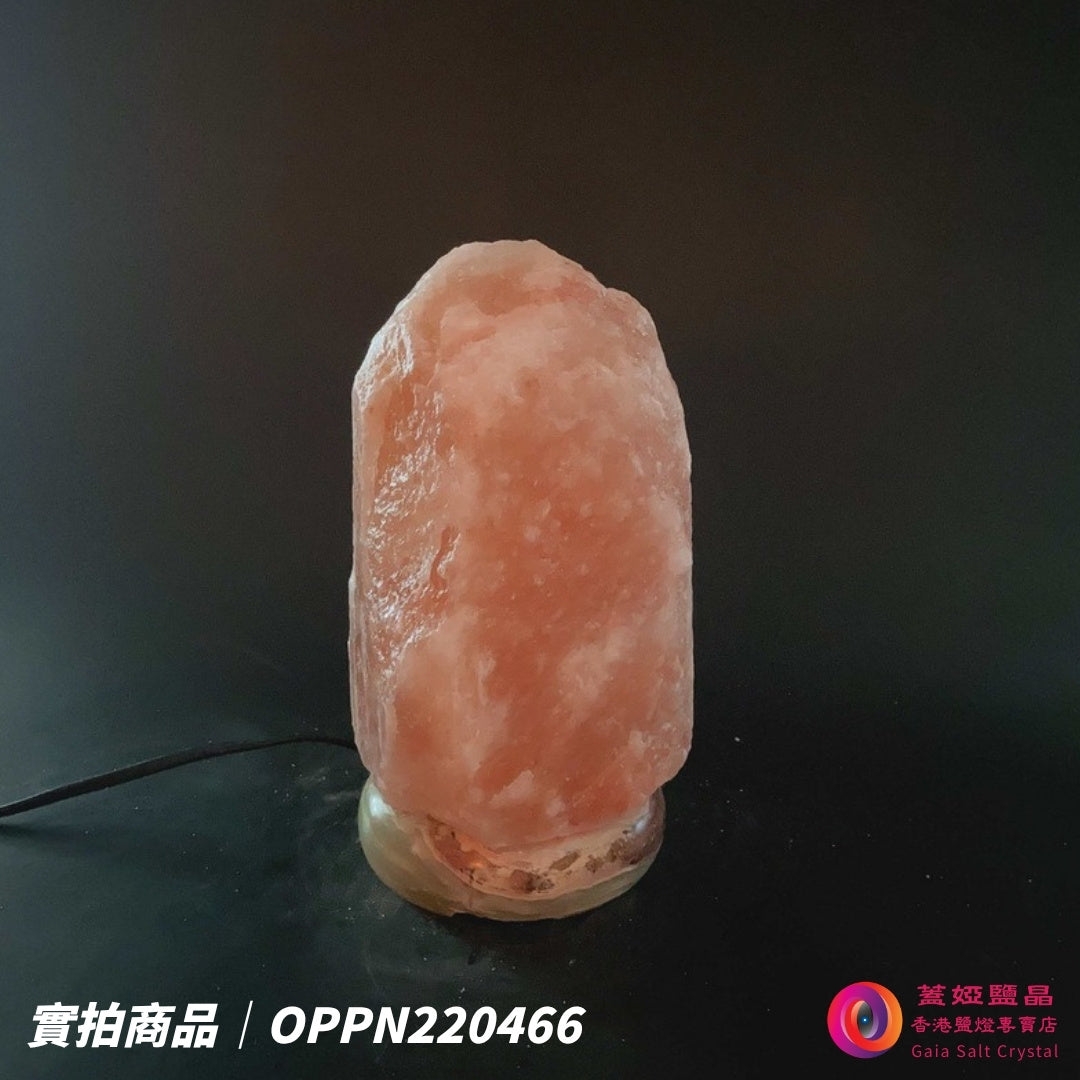蓋婭鹽晶 玫瑰鹽原礦鹽燈 OPPN220466，正面未點燈