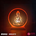 蓋婭鹽晶 玫瑰鹽佛造型鹽燈 B001073，正面點燈