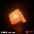 蓋婭鹽晶 玫瑰鹽正方造型鹽燈 B001089，正面點燈