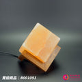 蓋婭鹽晶 玫瑰鹽正方造型鹽燈 B001091，正面未點燈