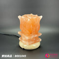 蓋婭鹽晶 玫瑰鹽花台造型鹽燈 B001045，正面未點燈