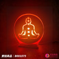 蓋婭鹽晶 玫瑰鹽靜坐造型鹽燈 B001075，正面點燈