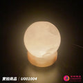 蓋婭鹽晶 白晶鹽圓球 USB 鹽燈 U001004，正面點燈
